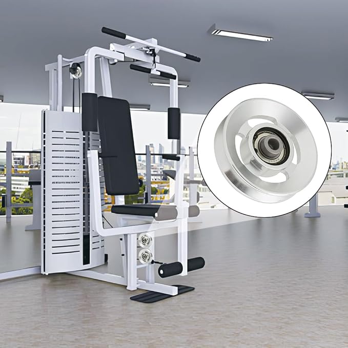 Gym Pulley, System Exercise Attachments for Alloy Fitness Equipment Cable Machine Wearproof Spare Part Strength Accessory Universal Aluminum Wheel Home Garage Door