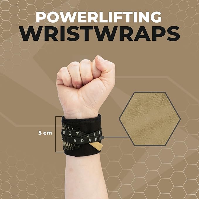 PICSIL Adjustable Wrist Support, Premium Fabric Weightlifting and Yoga Sweat Bands for Gym, for Women and Men, 1 Pair