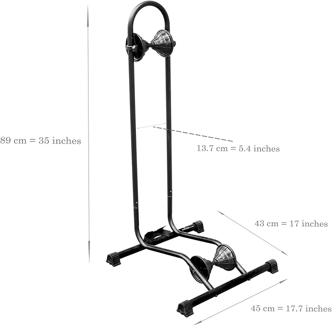 BikeHand Bike Floor Stand Parking Rack Stand - for 24"-29" Mountain MTB & Road Bikes Bicycles Indoor Outdoor Garage Storage - Fat Bike for 1 Bike