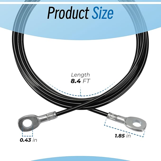 Fitness Pulley Cable Replacement for All Total Gym Models 1000, 1500, 2000, 3000, XLS Up - Adjustable Home Gym Cable Pulley System Replacement Fitness Cable for Pulley Machine Accessories