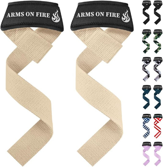 TECEUM Wrist Lifting Straps with Neoprene Padding Support – Heavy Duty Wrist Workout Straps For Men and Women – Ideal for Powerlifting, Strength Training, Bodybuilding