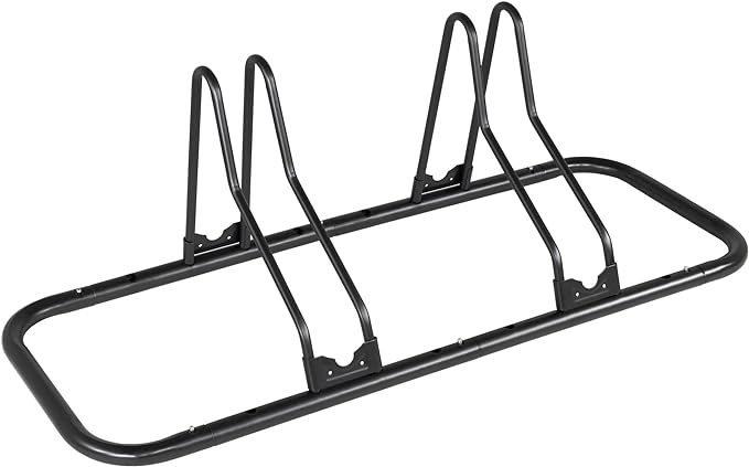 CyclingDeal Bike Rack Floor Parking Bike Stand for up to 6 Bicycles | Indoor, Home & Garage Storage Rack | Stable & Secure Bicycle Stand w/Tire Grooves Up to 29", Holding Plates & Custom Spacing