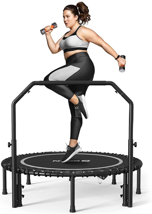 BCAN 450/550 LBS Foldable Mini Trampoline 40"/48"/50" Fitness