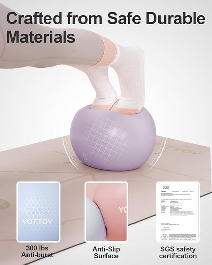 Pilates Ball, 10-inch Exercise Ball with Anti-Burst Technology
