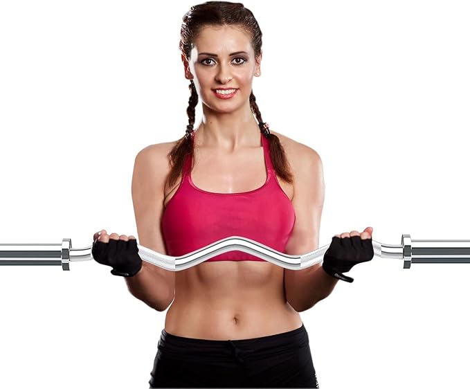 Elevens Olympic Barbell Training Curl Weight Bar 300LBS/330LBS/700LBS /1000LBS/1500LBS Capacity,Chrome