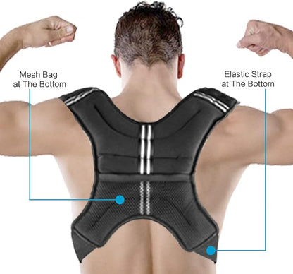 Weighted Vest Weight Vest for Men Women Kids Weights Included, Body Weight Vests Adjustable for Running, Training Workout, Jogging, Walking
