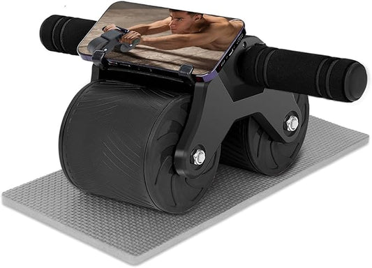 Automatic Rebound Abdominal Wheel Workout,2 Wheels