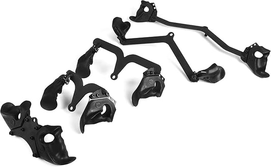 Multi-Function Adjustable Power Cage with J-Hooks, Safety Straps and Optional LAT Pulldown Attachment and Cable Crossover, Multiple Styles