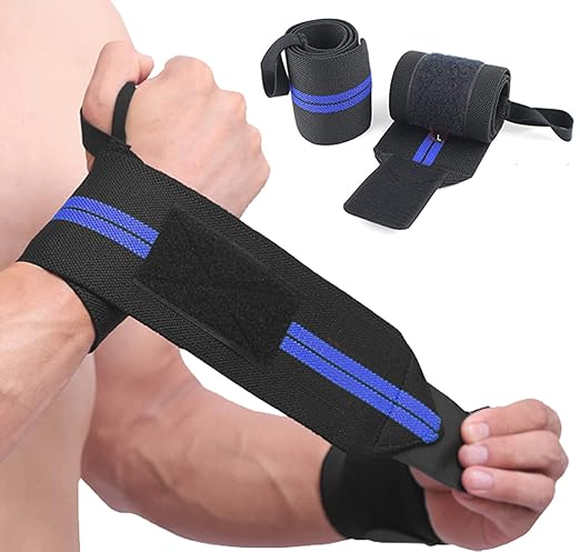 Wrist Wraps, 2 Pack Wrist Brace Wrist Straps for Weightlifting, Wrist Straps Lifting Straps Wrist Weights Carpal Tunnel Wrist Brace, Wrist Brace for Working Out Gym Accessories for Men (Blue A)