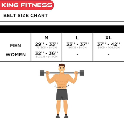 King Fitness Adjustable Weight Lifting Belt with Flexible 7.5 Inch