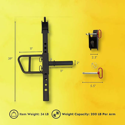 HulkFit 2.3-inch x 2.3-inch Pro Series Power Cage Squat Rack Attachments Accessories for Home Gym Strength Training Exercise Equipment | Bench Press, Squats, and Deadlifts