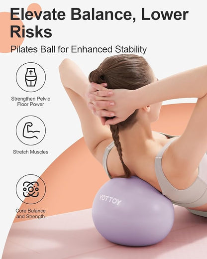 Pilates Ball, 10-inch Exercise Ball with Anti-Burst Technology