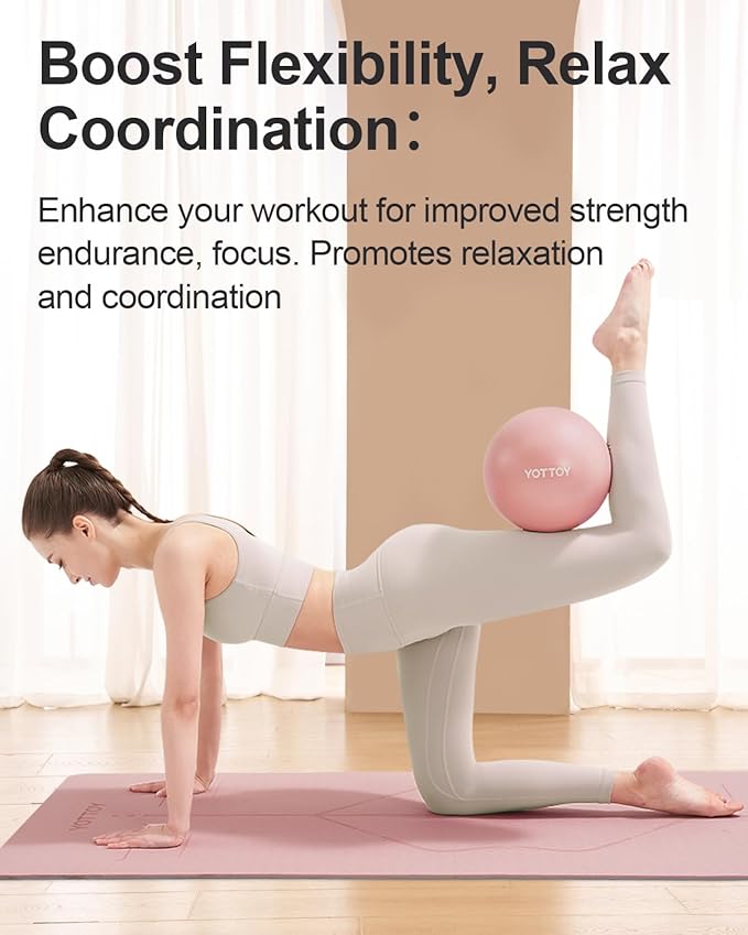 Pilates Ball, 10-inch Exercise Ball with Anti-Burst Technology