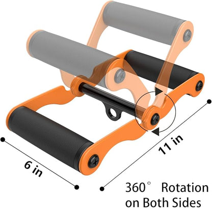 V Bar T-Bar Row Landmine Handle Attachment for Barbell Bars, Solid Mine Double D Row Handle Grips with Non-Slip Rubber Grips, T-Row Attachment for Olympic Strength Training Bars