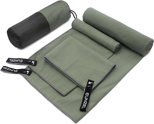 Eunzel Quick Dry Camping Towel 3 Size 1 Pack,Fast