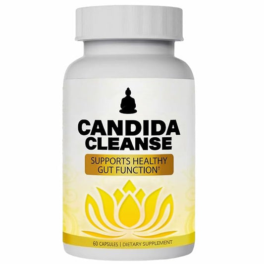 Candida Cleanse - Gut & Colon Support, Advanced Probiotic & Herbal Formula, Natural Herbal Formula, Oregano Leaf, Wormwood, Black Walnut, Caprylic Acid-1 for Men & Women, 60 Capsules