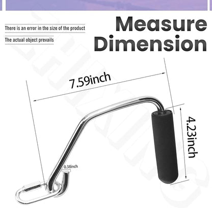 Open Ended Chrome Grip Handles for Tot-al Gym Home Workout Machines 2000, 2200, 2500, 3000, 3000XL, XL, XLS - Total Gym Accessories Compatible with Supra, Electra, FIT, Black