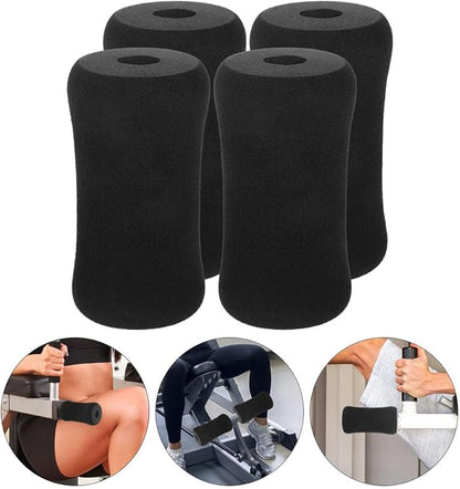 SUPVOX 6pcs Black Foam Foot Pads for Exercise Equipment, Leg Extension Machine Covers, Gym Replacement Rollers, 5.11 X 2.75 X 0.90 Inch, Home Gym Accessories