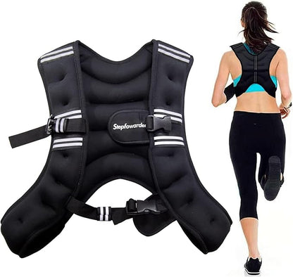 Weighted Vest for Women Men Kids, 6lbs/12lbs/4-10lbs Adjustable Weight Vest with Reflective Stripes, Upgrade Strength Training Vest for Running, Body Workout, Jogging, Cadio, Walking