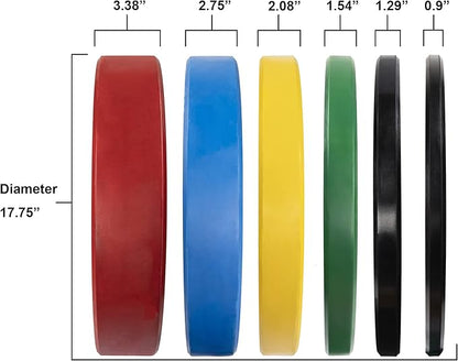 Signature Fitness 2" Olympic Bumper Plate Weight Plates 7FT Olympic