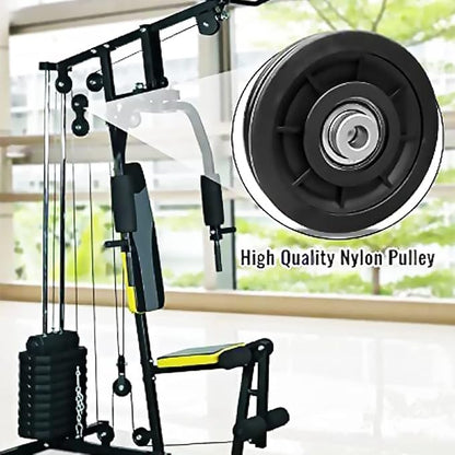 8Pcs 3.5" Nylon Bearing Pulley Wheel Replacement for Gym Equipment Part Cable Machine Universal Wear-Proof Nylon Pulley System Gym Attachments