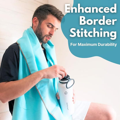 ECCOSOPHY Microfiber Gym Towel for Working Out - (60x30-Aqua)