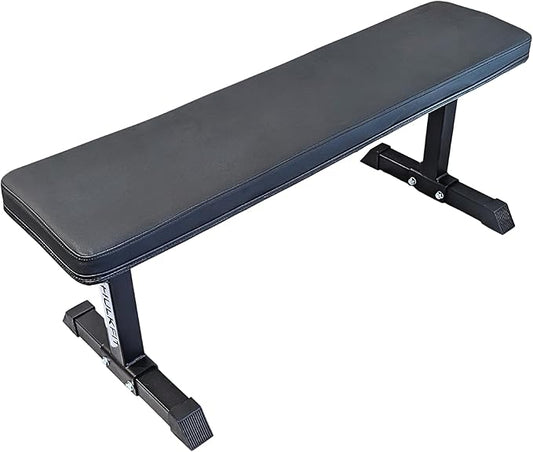 HulkFit Heavy-Duty Flat Workout Weight Bench & Adjustable