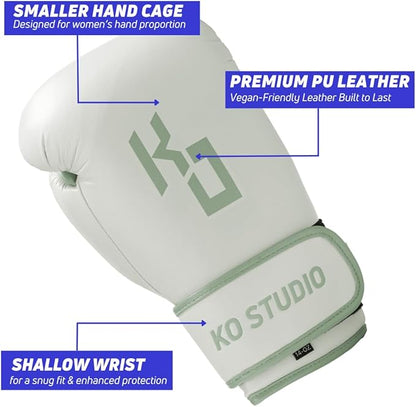 Boxing Gloves for Men & Women - Leather Gloves for Heavy Bag, Punching Bag,Muay Thai, MMA, Kickboxing, Gym Training, Sparring Pro-Style Guantes de Boxeo 12oz 14oz 16oz