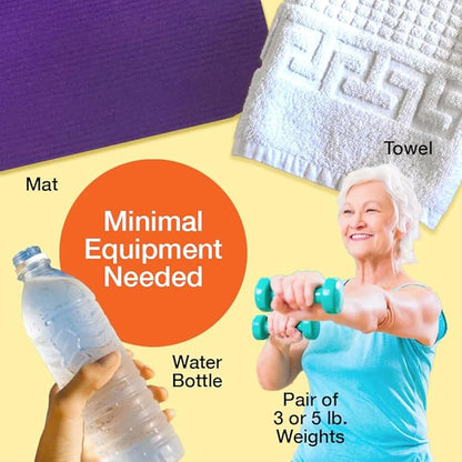 BUNDLE: 28 Day Fitness DVD plus Wellness Tracker for Women and Men 50-80+