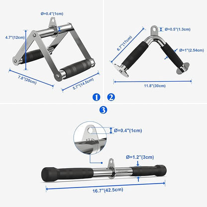 POWER GUIDANCE Cable Machine Attachment, LAT Pulldown Attachments, Cable Attachments for Gym, Home Gym Accessories