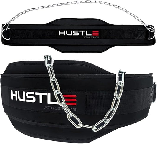 Hustle Athletics Dip Belt For Weightlifting - Weighted