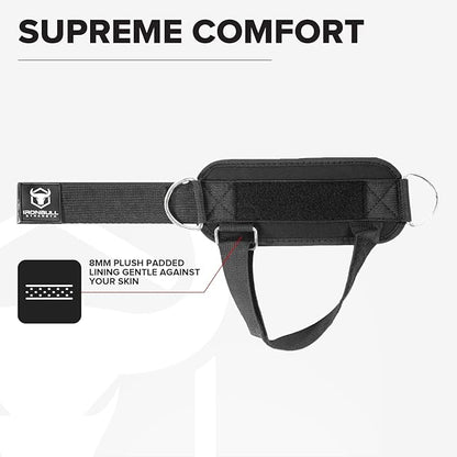 Iron Bull Strength Women's Kickback Ankle Strap for Cable Machines & Resistance Bands: Gym & Home Workout Cuff Attachment for Leg Extensions, Kickbacks, Hip Abductors - Booty Exercises