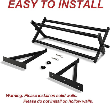 BESTHLS Wall Mounted Pull Up Bar and Dip Station 440 Lbs