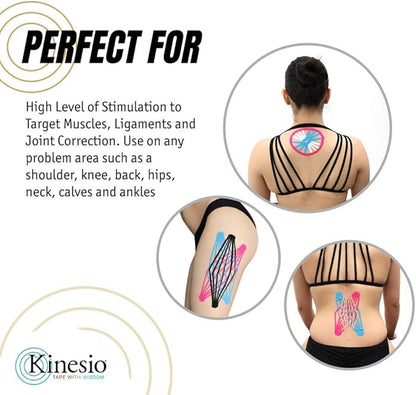 Kinesio Taping - Elastic Therapeutic Athletic Tape Tex Gold FP - Blue – 2 in. x 16.4 ft