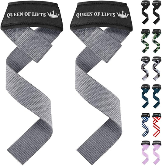 TECEUM Wrist Lifting Straps with Neoprene Padding Support – Heavy Duty Wrist Workout Straps For Men and Women – Ideal for Powerlifting, Strength Training, Bodybuilding