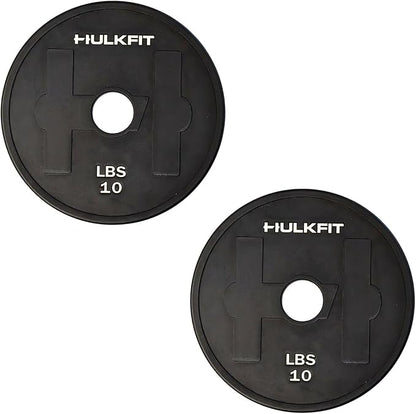 HulkFit 2-inch Rubber Coated Steel Weight Plates Set