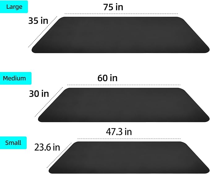 Exercise Equipment Mat - Treadmill Mat 60" X 30")
