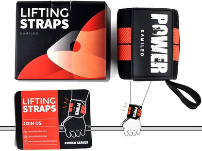 Wrist straps for weightlifting 17" Professional Quality Wrist (2PACK)