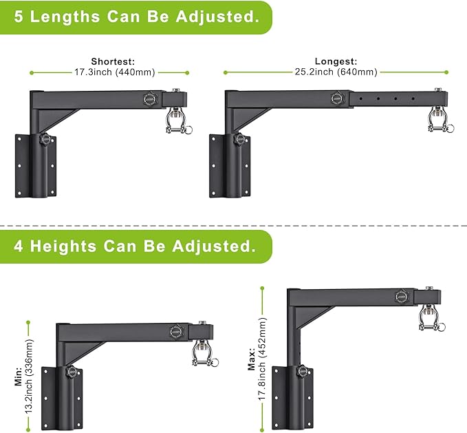 BeneLabel Wall Mount Heavy Bag Hanger, Heavy Duty Punching Bag Stand, Boxing Bag Bracket for Home Gym Indoor Outdoor, 800 LB Capacity