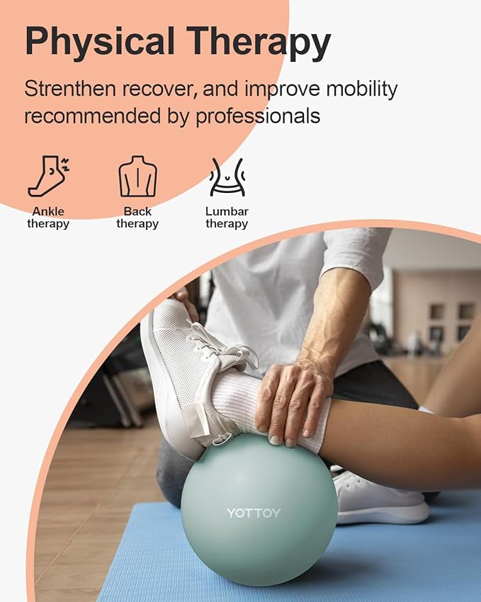 Pilates Ball, 10-inch Exercise Ball with Anti-Burst Technology