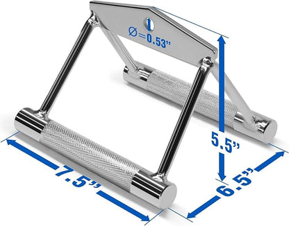 Yes4All Tricep Press Down Cable Machine Attachment Set, LAT Pulldown Attachment, Cable Machine Accessories for Home Gym