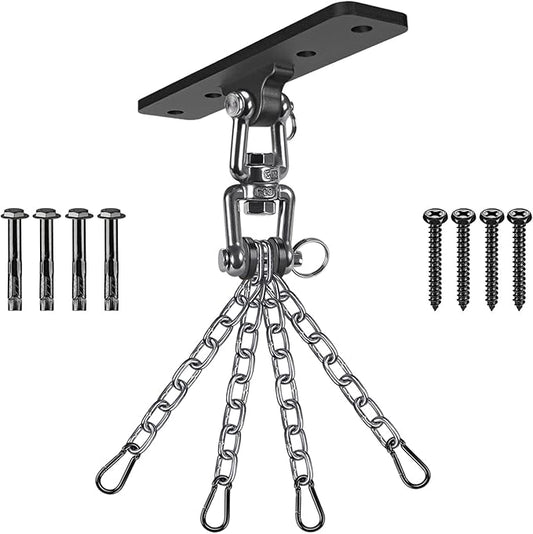 Dolibest Heavy Bag Hanger,Wall Ceiling Mount Hook 360° Rotation Wood Beam Holder Body Weight Strength Training Systems, Aerial Yoga Swing & Hammock, Resistance Band for Wooden Sets(600 LB Capacity)