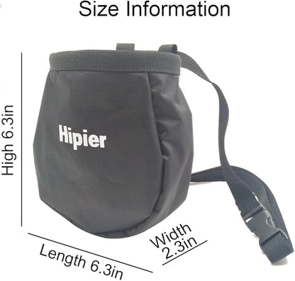 FX Chalk Bag for Climbing Gymnastics Weightlifter Chalk Bag with Back Zip Pocket and Adjustable Belt