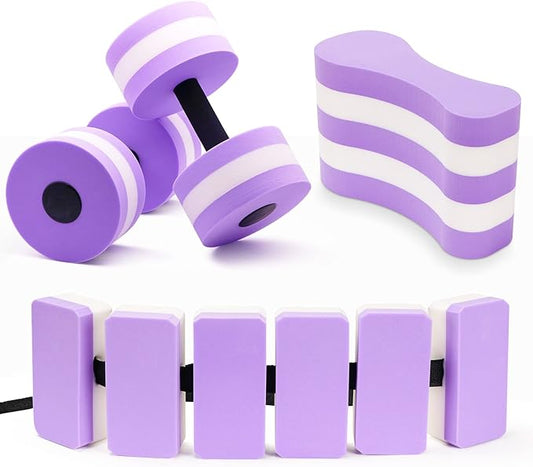 UNAOIWN Water Dumbbell Set for Aquatic Aerobics Exercise, Water Weights Equipment, Training Aid for Aquatic Fitness, Water Workout Fitness Tool