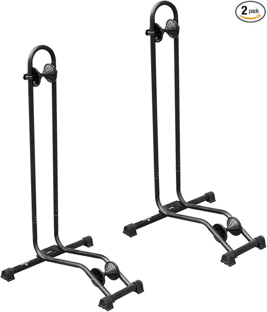 BikeHand Bike Floor Stand Parking Rack Stand - for 24"-29" Mountain MTB & Road Bikes Bicycles Indoor Outdoor Garage Storage - Classic for 2 Bikes
