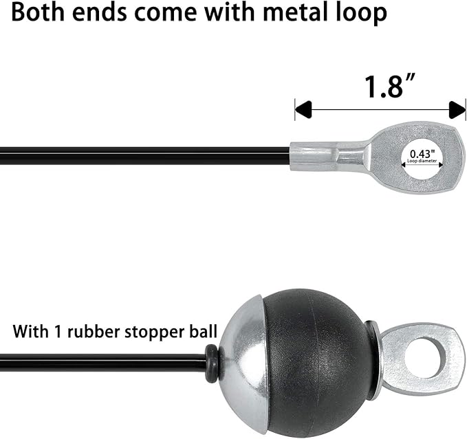 Pulley Cable Thick 5mm Steel Wire Rope for Cable Machines Home Gym Equipment Replacement Fitness Exercise Attachment