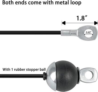 Pulley Cable Thick 5mm Steel Wire Rope for Cable Machines Home Gym Equipment Replacement Fitness Exercise Attachment