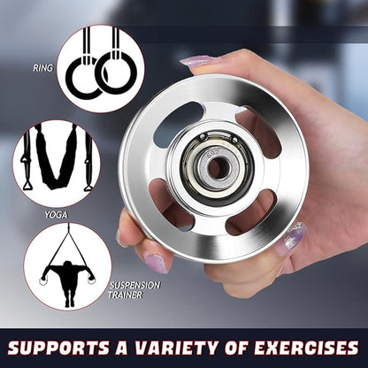 balacoo 6pcs Aluminum Alloy Tec Weight Lifting Accessories Gym Equipment Accessories Workout Equipment Accessories Exercise Pulley Ball Bearings Gym Replacement Parts