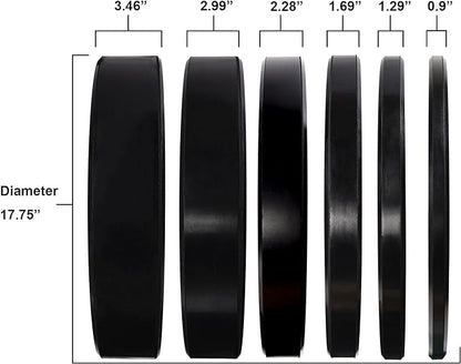 Signature Fitness 2" Olympic Bumper Plate Weight Plates 7FT Olympic