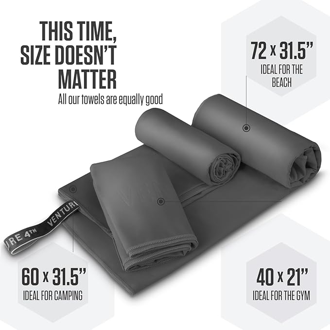 VENTURE 4TH Quick Dry Towel. Microfiber Travel Towel